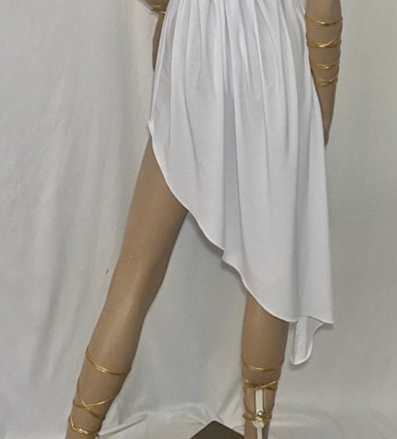 Greek Goddess Short Toga Gold Gorean Snake wraps Halloween Costume zdjęcie 9