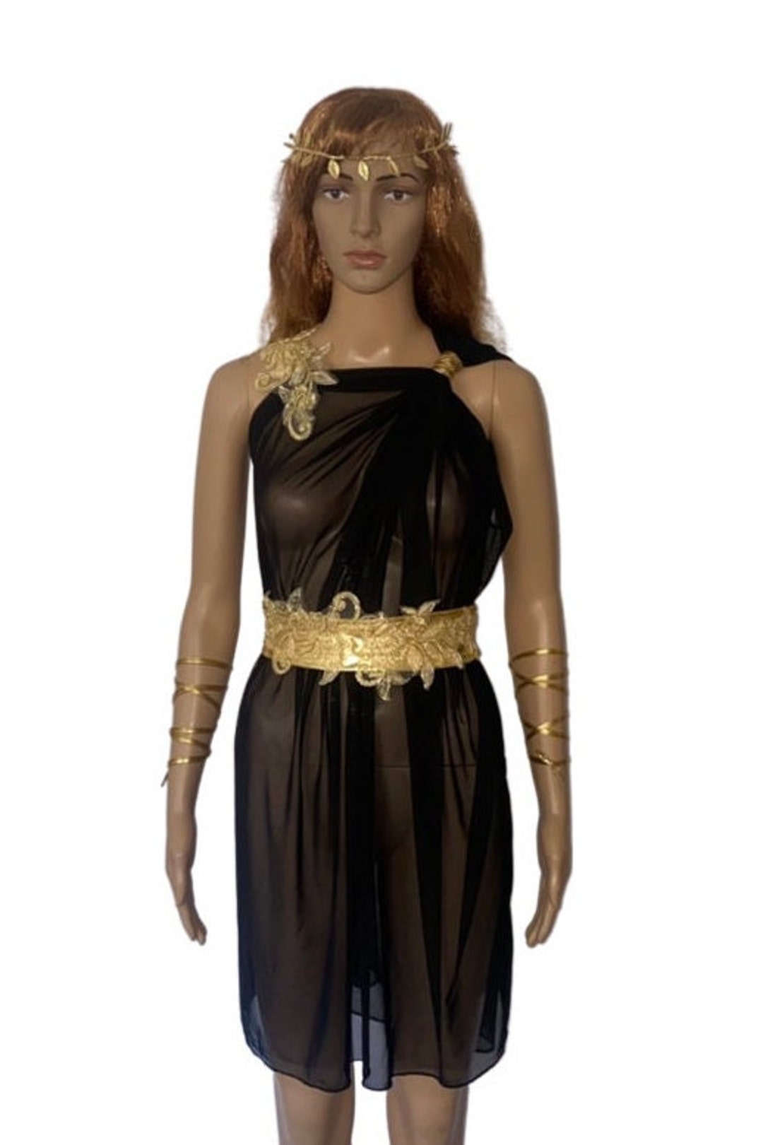 Greek Goddess Gown Wedding Dress Bridesmaid Gift Gold Halloween Costume ...