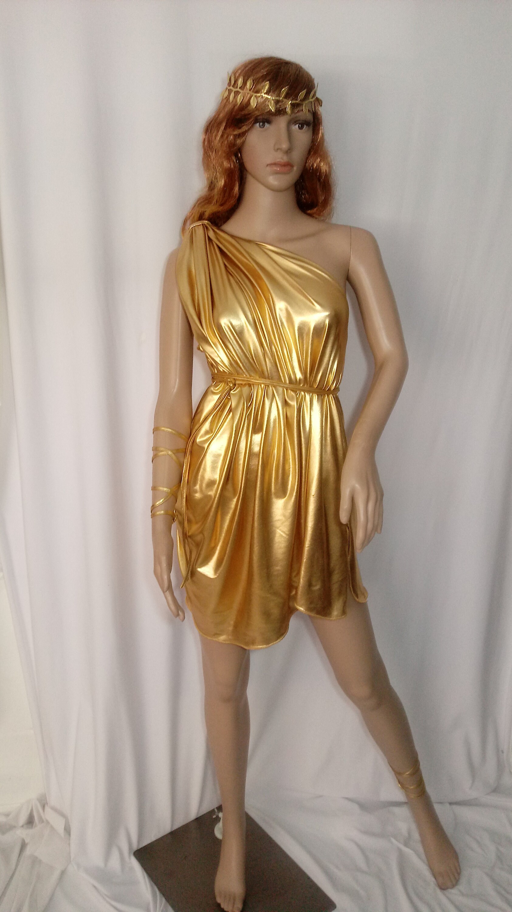 Greek Goddess Toga Gold Halloween Costume - Etsy