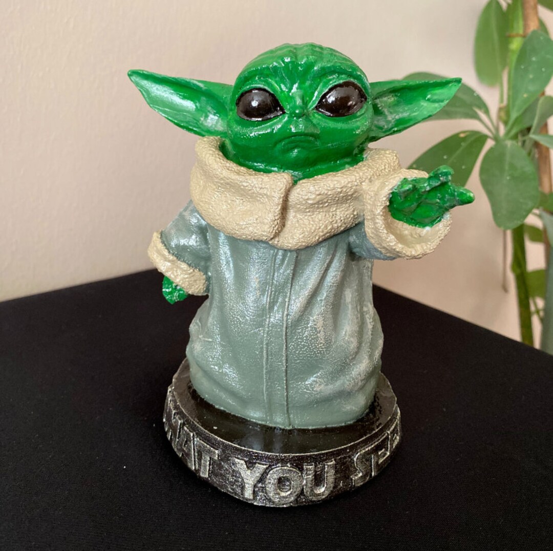 Baby Yoda Statue Star Wars Baby Yoda Baby Yoda Sculpture Etsy