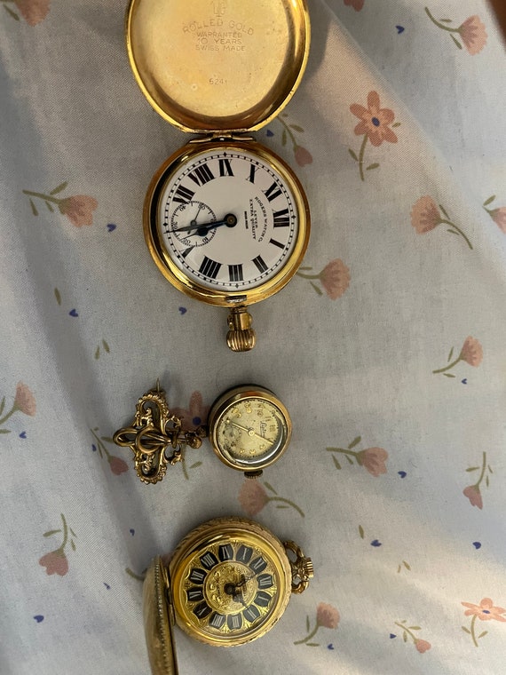Lot of 3 Antique Pocket Watches Sold As IS