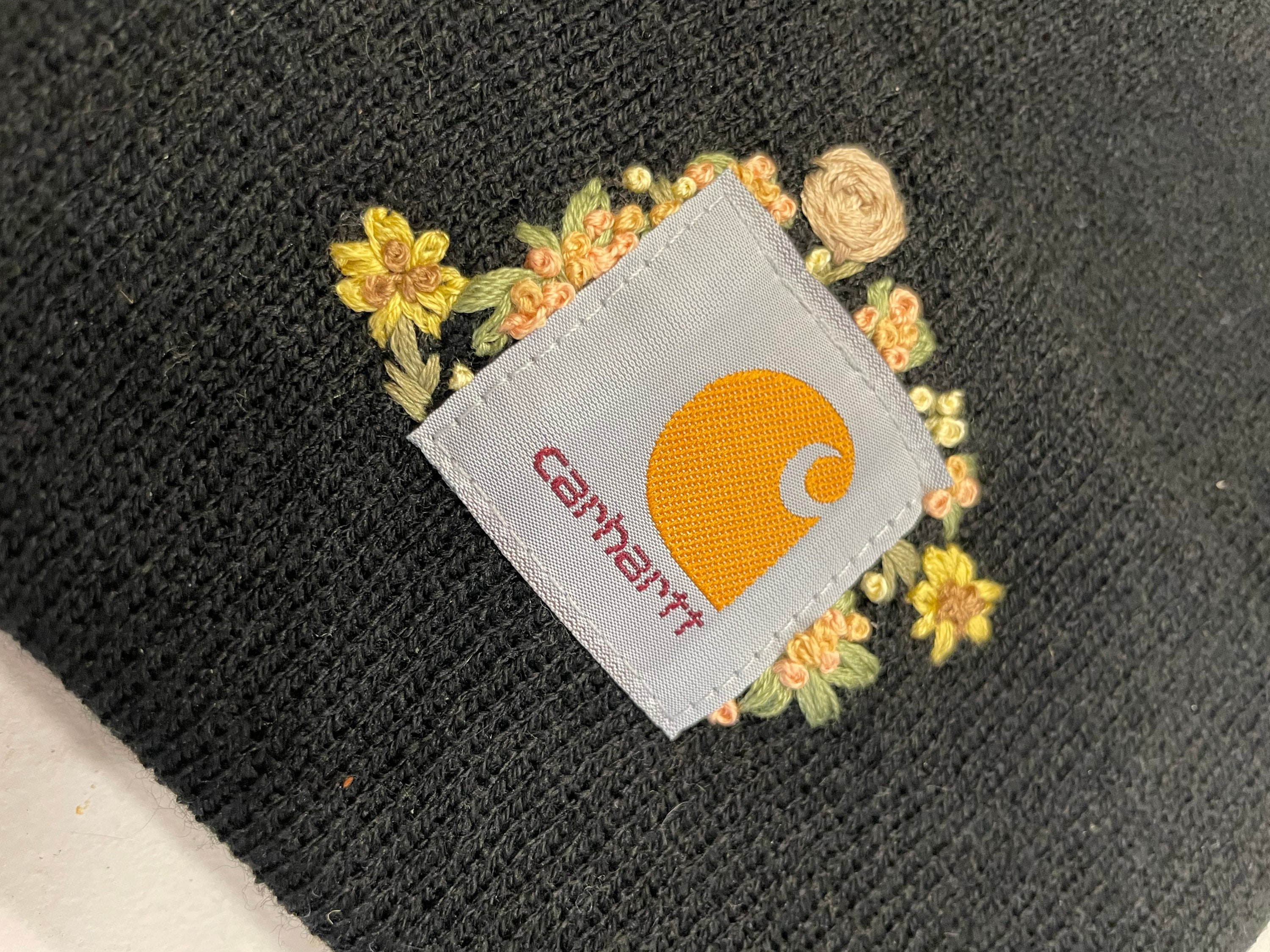 Embroidered Carhartt Beanie Etsy