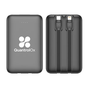 Premium Power Bank 5000mAh with 2 cords Custom Logo UV Printing - Corporate Tech Gift for Employees and Clients