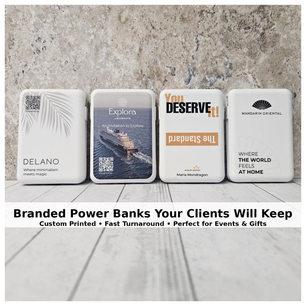 MagSafe Custom Power Bank Company Logo Corporate Gifts Engraved Portable Charger with Cord Promotional Items Business Gift Men Phone Charger