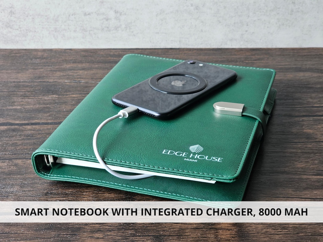 Premium Custom Smart Notebook With Built-in Wireless Charger 8000mah ...