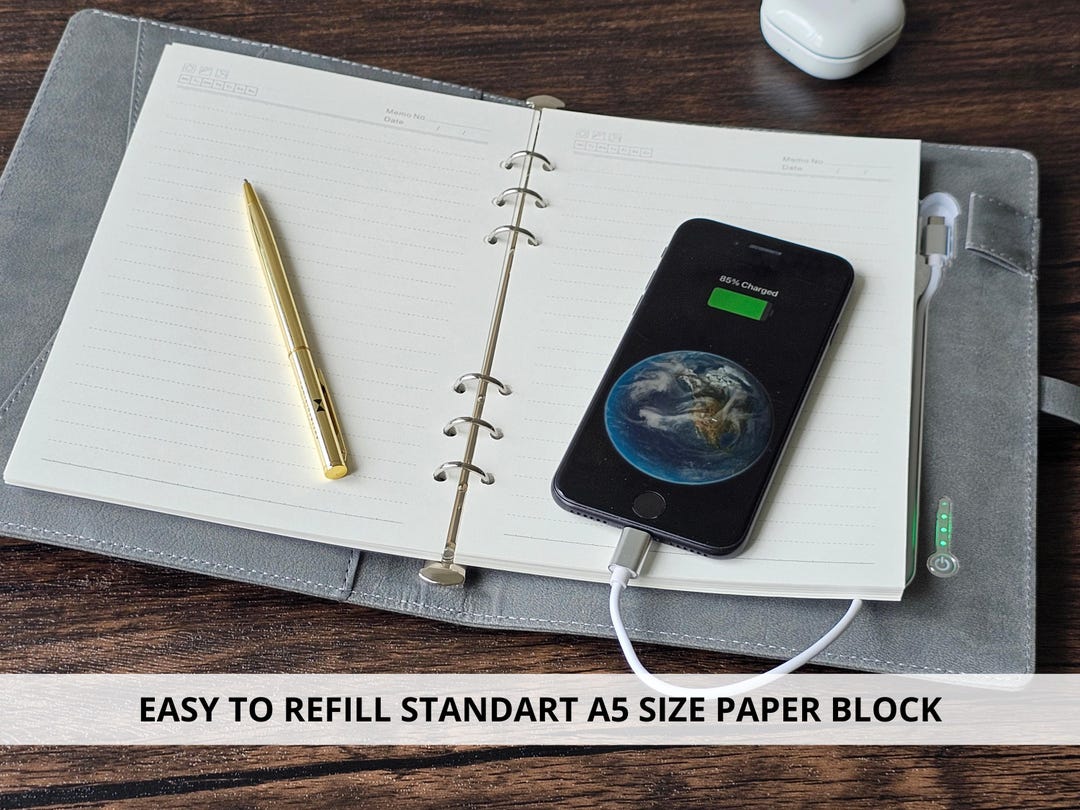 Premium Custom Smart Notebook With Built-in Wireless Charger 8000mah ...