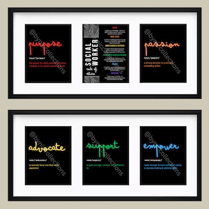 Social Work Wall Art, Social Work Wall Collage, Social Work Code of Ethics, Social Work Office Decor, Social Work Digital Prints, NASW