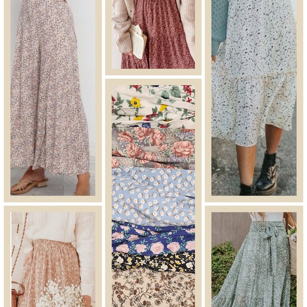 Mystery 90's / Y2K Vintage Style Floral Skirt | Maxi Skirt