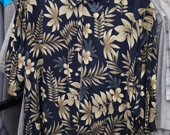 Mystery Hawaiian Vintage Style Shirts  | Short Sleeve | 80s 90s Y2K Floral Shirt |Tony Soprano Vibe | Bowling Shirt