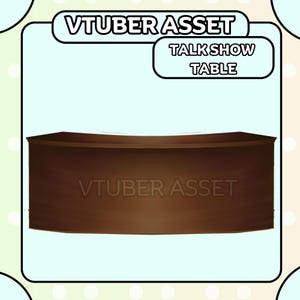 Vtuber Talk Show For 2 Asset | Talk Show Space for 2 Table |Live2D, Props, Accessory, Twitch, youtube,