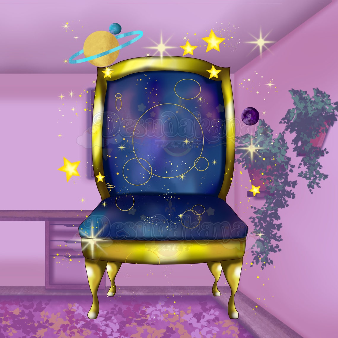 Vtuber Chair Asset Galaxy Cosmic Package 2 Chairs 2 Chat Etsy