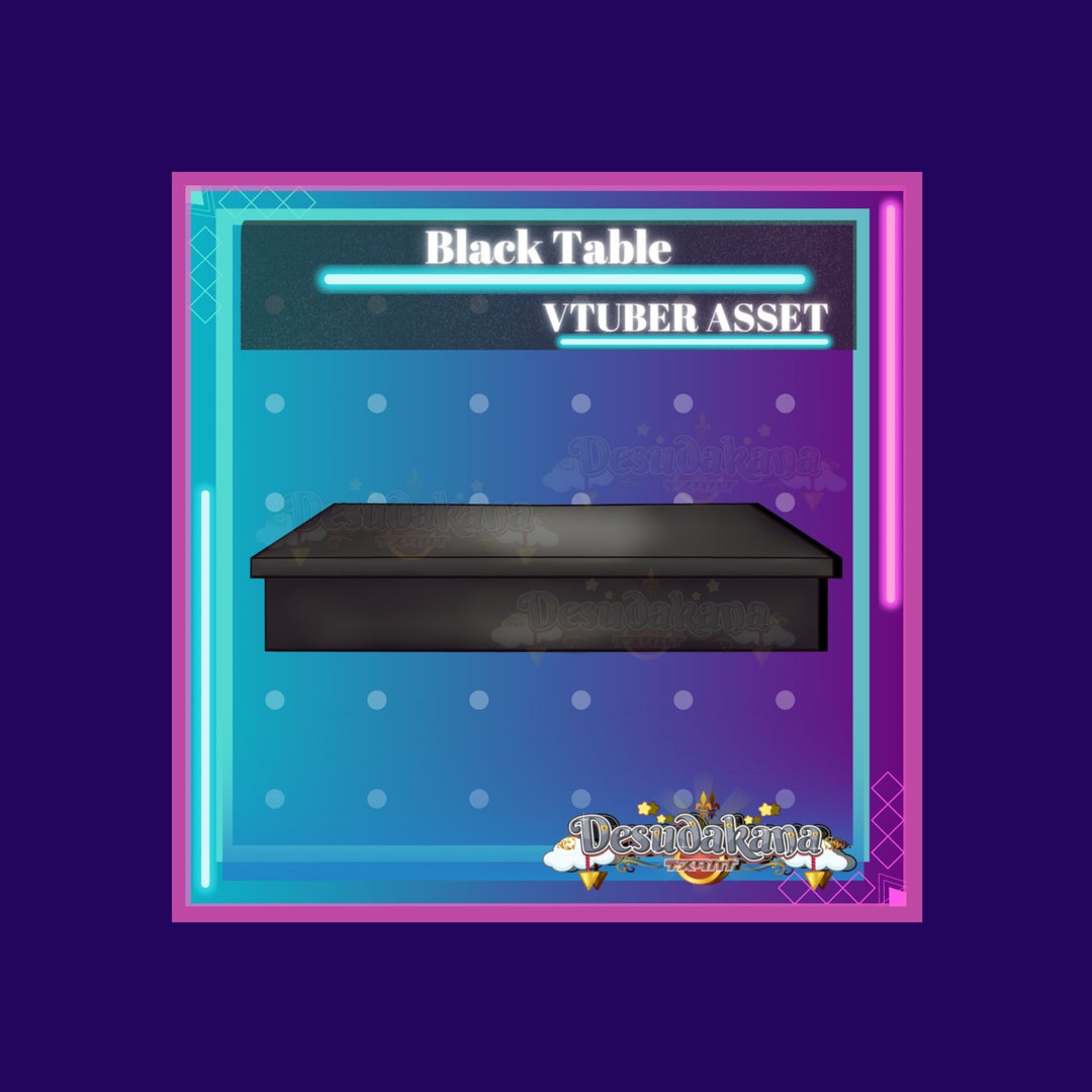 Vtuber Black Table Asset Black Table live2d, Props, Accessory, Twitch