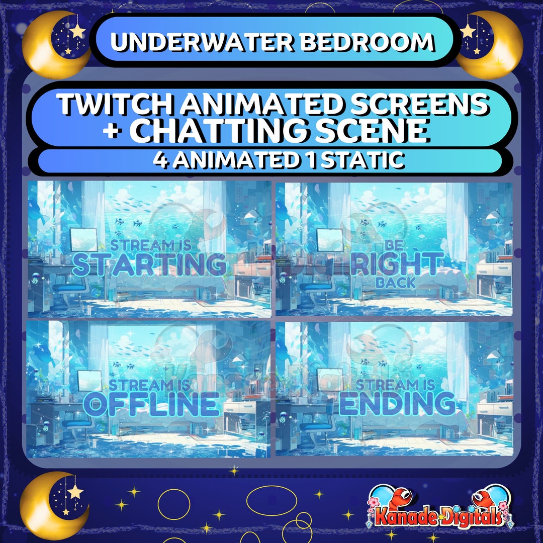 Twitch Under Water Bedroom Screens Package 3 Animated Screens 1 ...
