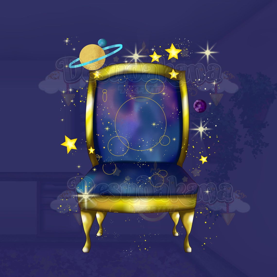 Vtuber Chair Asset Galaxy Cosmic Package 2 Chairs 2 Chat Etsy