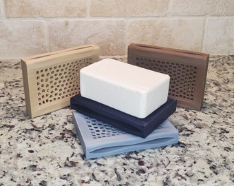 Modern Draining Soap Tray - Elegant Design, Perfect for Soap & Sponges