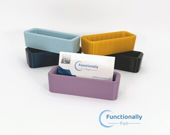 Contemporary Business Card Holder - Modern Office Accessory