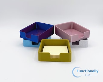 Minimalistischer schräger Haftnotizhalter für den Schreibtisch, Post-It-Zettelhalter