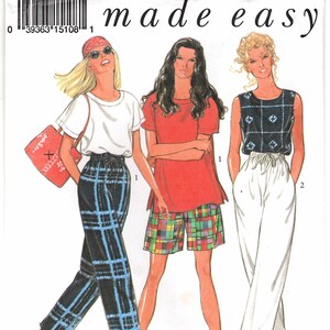 Style 2409 Easy Pull-On Tops, Pants, Shorts ~ Easy, Comfortable Summer Wear, Pants with Wide Elastic Waist, Sizes 8-18, Uncut Sewing Pattern