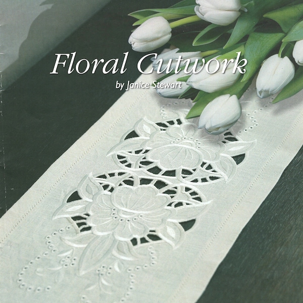 Husqvarna "Floral Cutwork" Machine Embroidery CD #201, 15 Lacy Designs by Janice Stewart, Includes Multi-format CD and Booklet