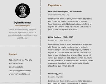 ATS Resume Template Word, Pages, Google Docs, Minimalist ATS CV Template, Modern Executive Resume, Professional Resume, Basic Simple Resume