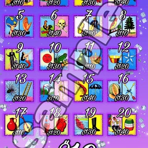 Loteria board 64