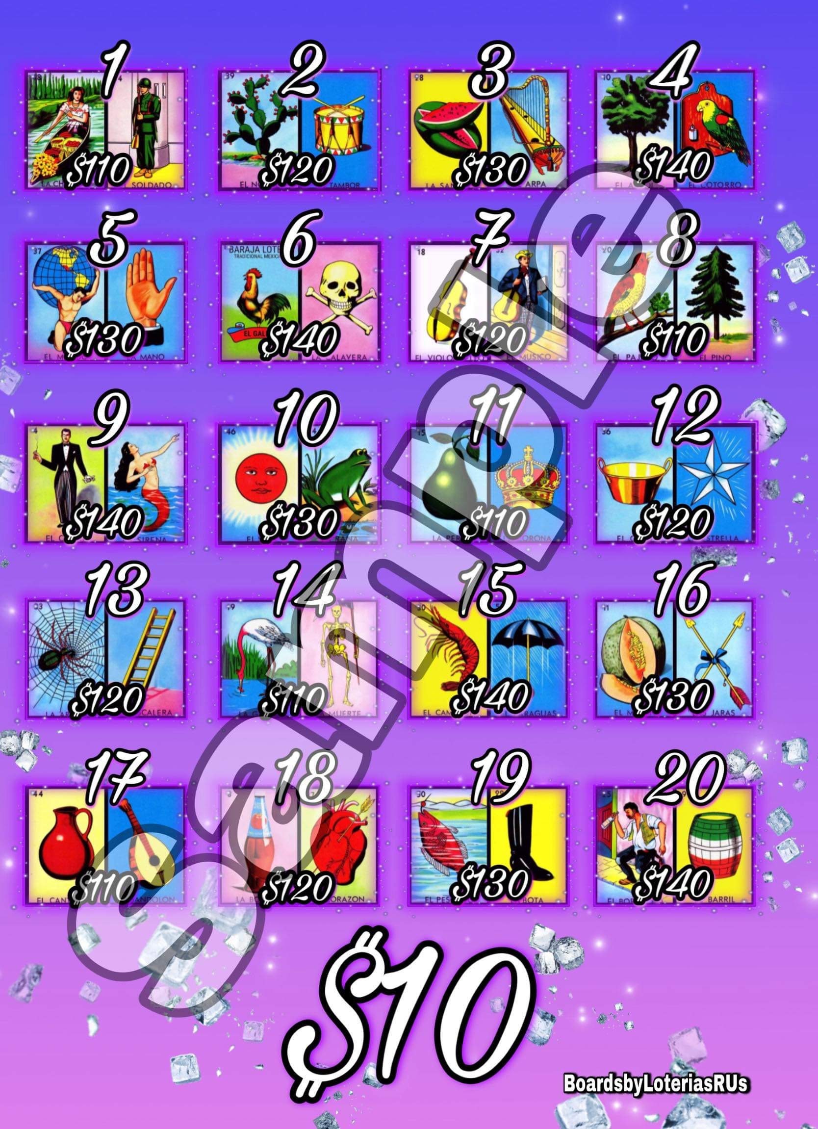 Loteria board 64