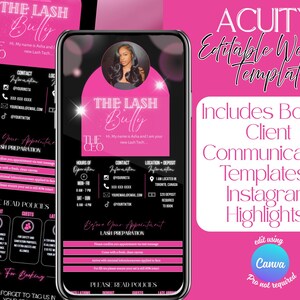 Acuity Scheduling Template: Salon Website Canva Design (Digital Download
