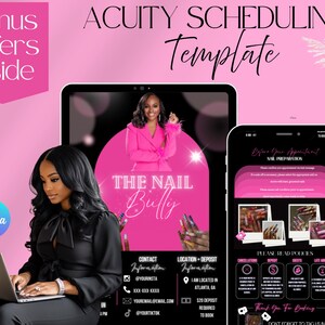 Acuity Scheduling Canva Template: Salon Booking Website + IG Templates (Digital Download