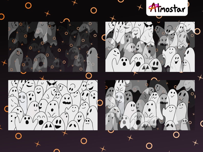 Ghost Stinger Transition Halloween Transition with an Animated Party of Cute and Spooky Ghosts image 2