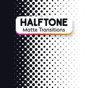 Comic Halftone Matte Transitions: Animated Retro Art Assets (mp4 download)