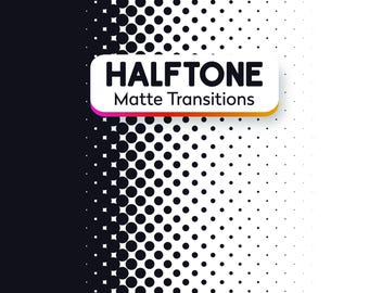 Comic Halbton Matte Übergänge: Animierte Retro Kunst Elemente (mp4 download)