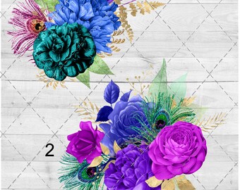 Mardi Gras Floral Waterslide Sheet