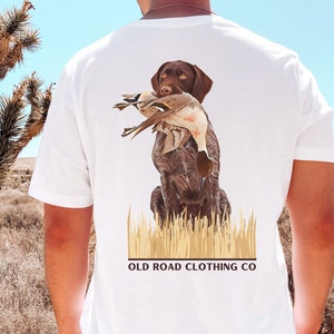 German Wirehaired Pointer T Shirt | Duck Hunting T Shirt | Bird Dog T Shirt | Hunting Dog T Shirt | Hunters Father&#39;s Day Gift |