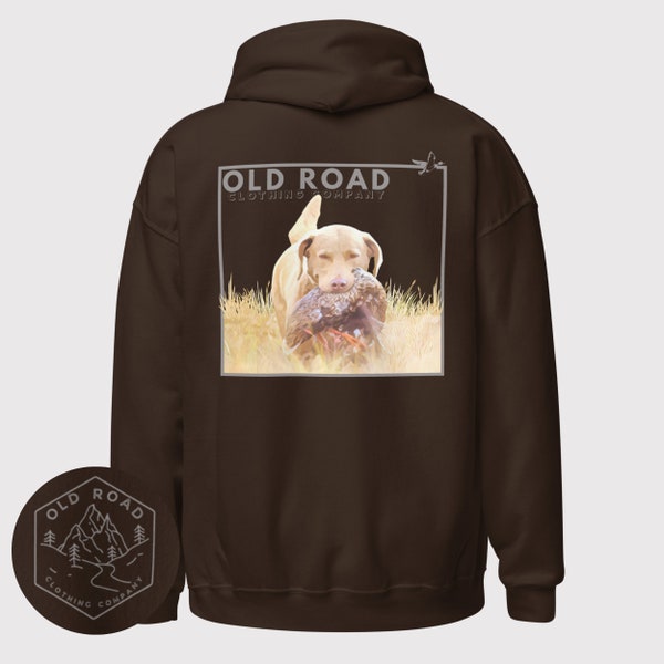 Chesapeake Bay Retriever | Duck Hunting | Chessie carrying duck | Waterfowl Hunting Hoodie | Chessie | Bird Dog Hoodie | Hunting Dog Hoodie