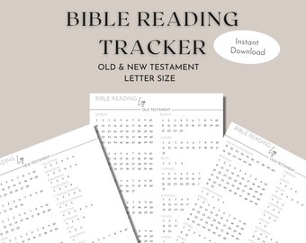 Bible Reading Log Tracker |  Bible Study | Bible Checklist | Faith Planner | Letter | Goodnotes