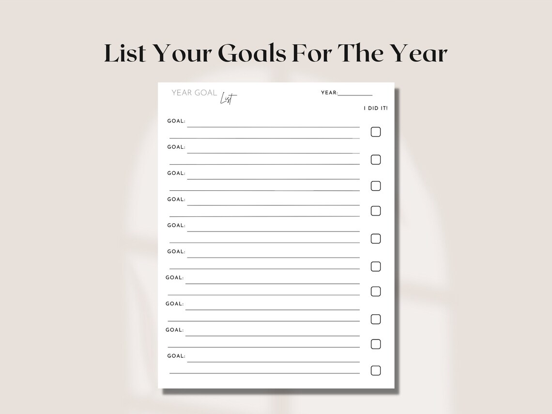 Goals | Goal Action Plan | Goal Worksheets | Printable | Digital | PDF ...