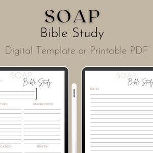 SOAP Bibel Studienführer Vorlage | Digital | Druckbare PDF | Herunterladen