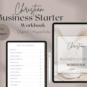 Christian Business Starter Workbook 2023 | Entrepreneur Workbook | Business Planner 2023| Business Workbook | Business Templates PDF
