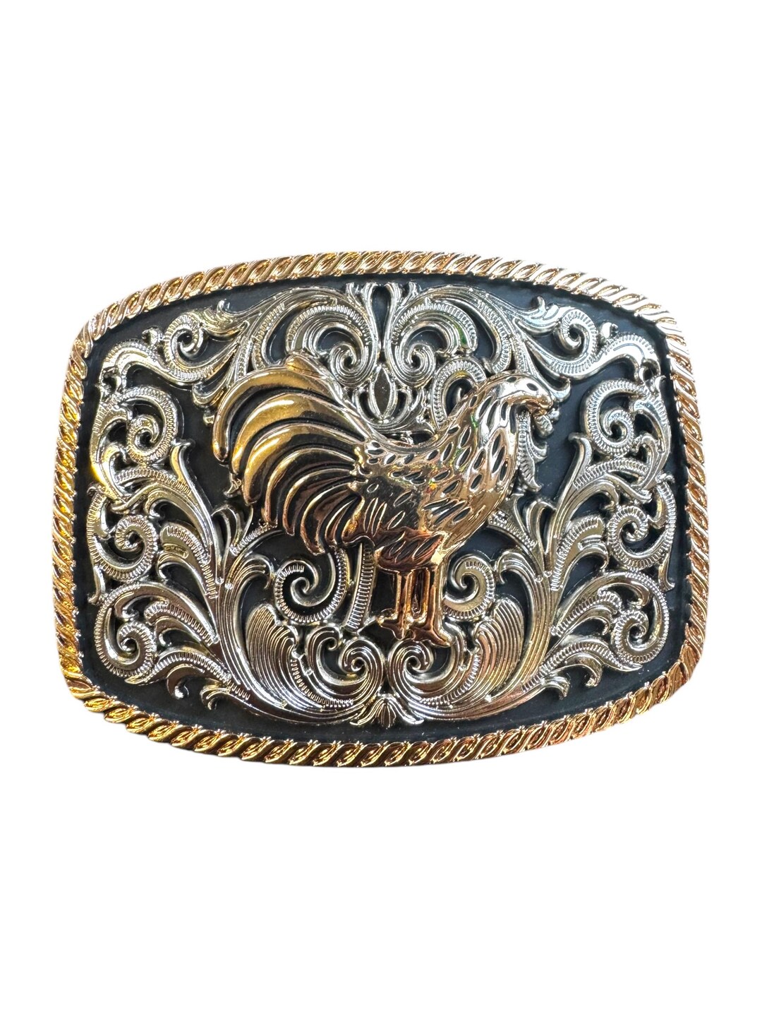 Boucle De Ceinture Western Cowboy - Métal Multicouleur - Fait Au Mexique - 2 Pouces