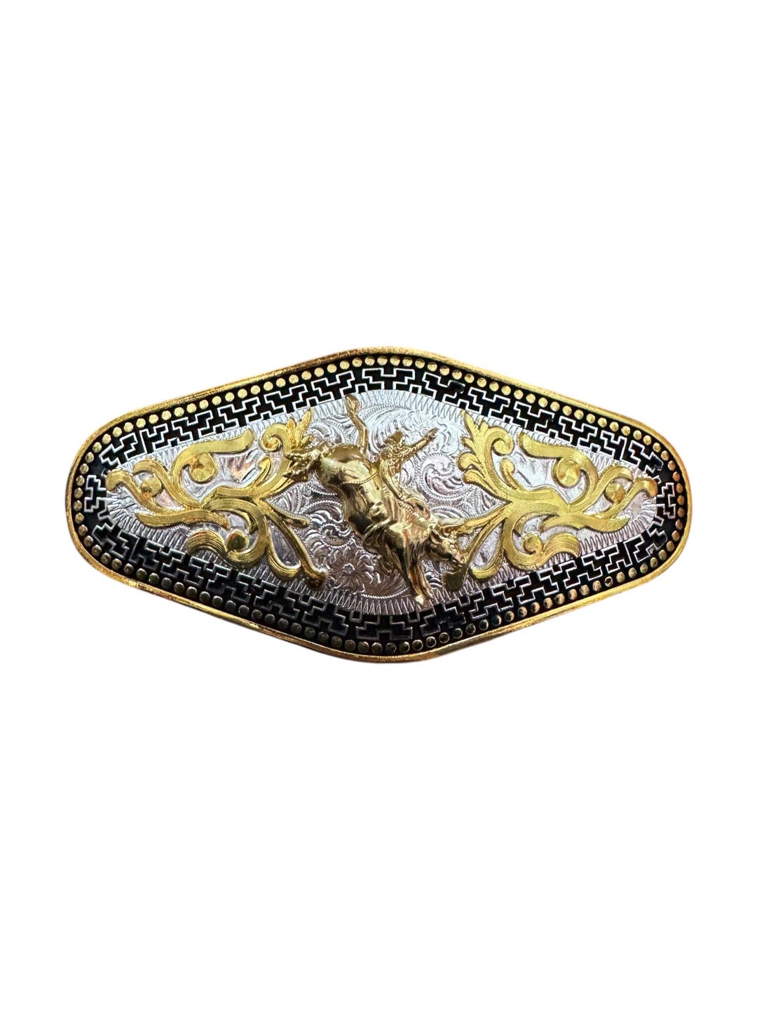 thumbnail image 2 of Big Rig Truck Belt Buckle – Western Cowboy Rodeo Style For Men (Gold Plated, 1.5″ Fit) 2 of 3