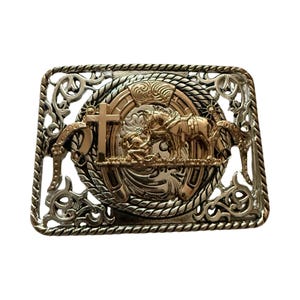 Western Style Praying Cowboy Belt Buckle Hebilla vaquera Oracion Vaquero