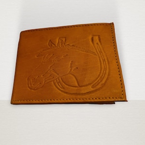Horse Rodeo Western Cowboy Wallet Leather Billetera Piel Vaquera Caballo