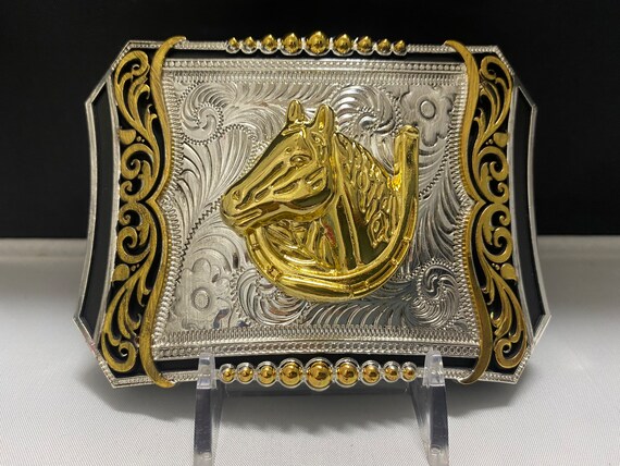 Horse Rodeo Western Cowboy Belt Buckle Cowgirl Hebilla  display picture 1
