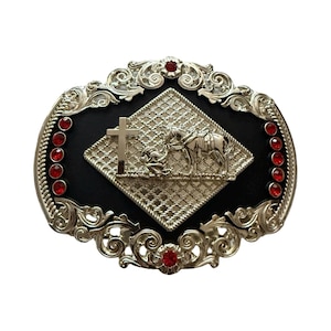 Western Style Praying Cowboy Belt Buckle Hebilla vaquera Oracion Vaquero