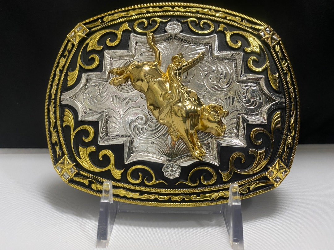 WANGCL Cintura In Pelle Con Fibbia In Stile Western, Stile Cowboy - Foto 6