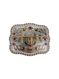 Long Horn Bull Western Cowboy Style Buckle Hebilla Vaquera con Toro