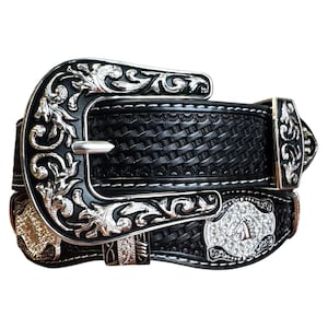 Western Style Cowboy Belt with Concho Horse Cinto Vaquero con Concho Caballo