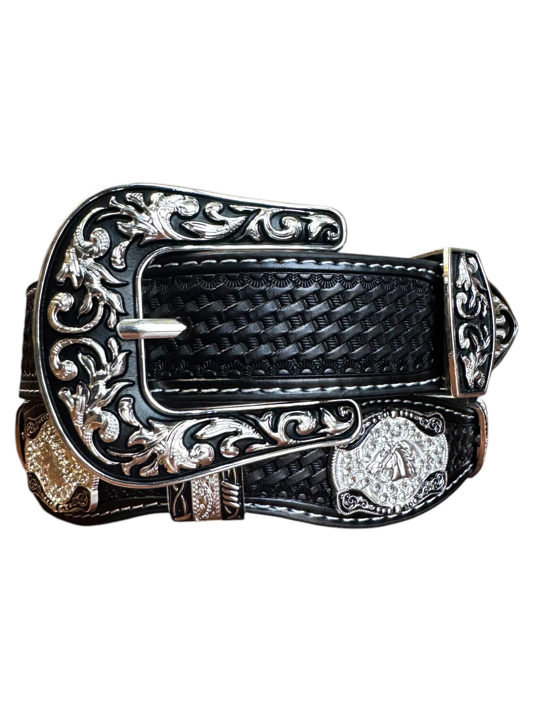 Western Style Cowboy Belt With Concho Horse Cinto Vaquero  display picture 1