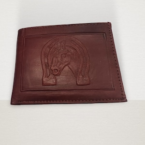Horse Rodeo Western Cowboy Wallet Leather Billetera Piel Vaquera Caballo