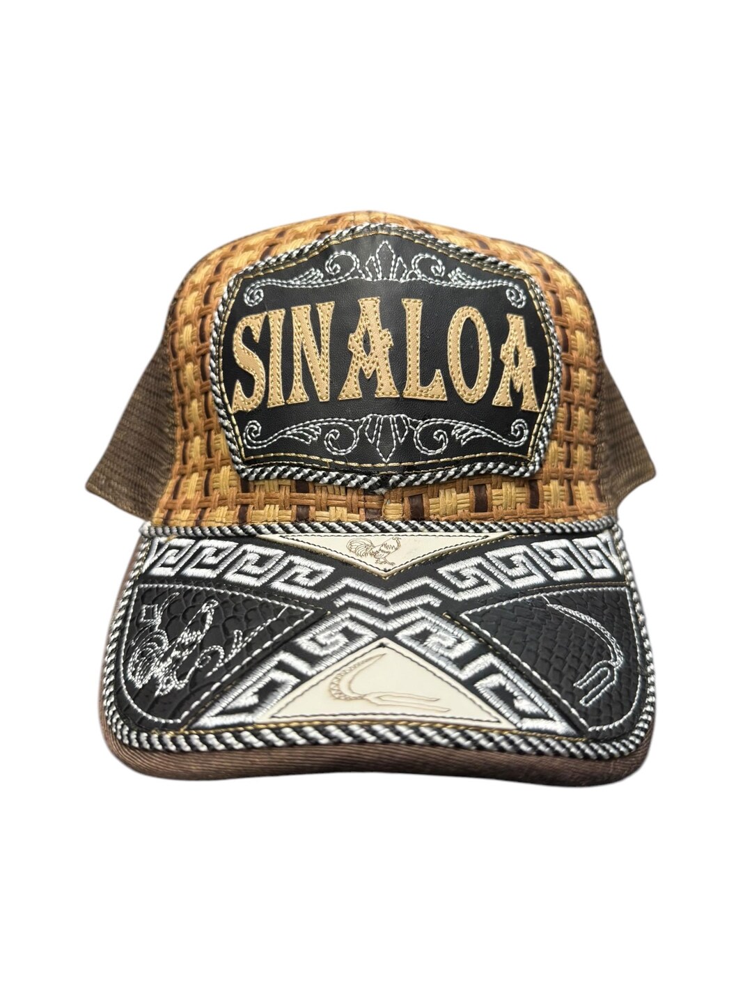 Chapeau Cowboy Sinaloa (gorra Vaquera) Réglable Marron - Fait Main Au Mexique